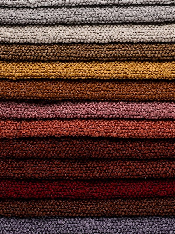 Dinoya Circle Yarn Polyester dan Linen Sofa Fabrics